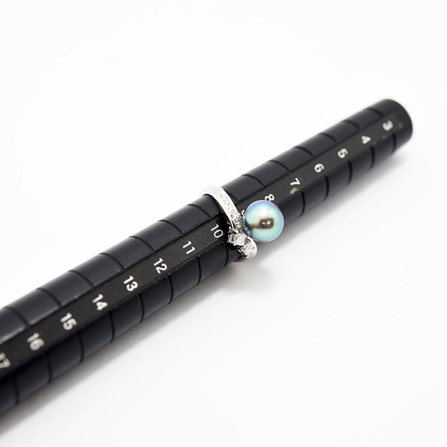 TASAKI（タサキ） リング 田崎 黒蝶真珠 9.0mm ダイヤモンド 0.23 真珠