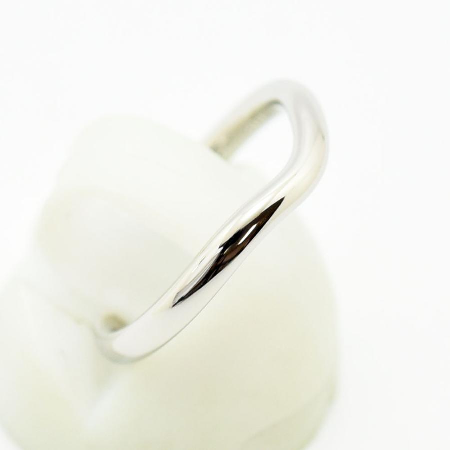 ティファニーガーブドプラチナバンド　13号　 新品仕上げ　無傷未使用に近い TIFFANY&Co.（ティファニー） リング カーブド バンド 指輪 ペレッティ