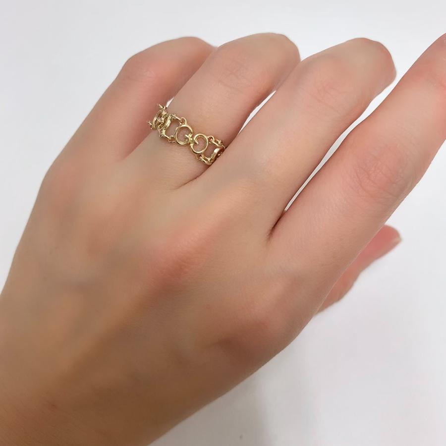 GUCCI（グッチ） リング ロゴチェーン 指輪 GG K18 750 約12号 新品