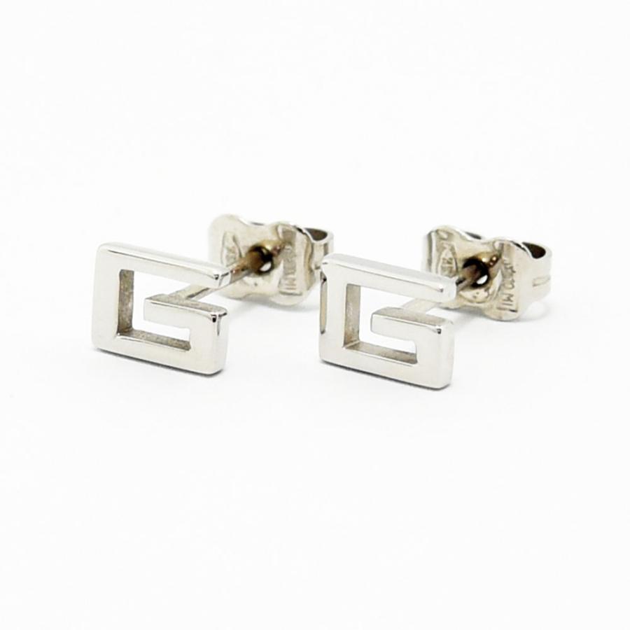 GUCCI（グッチ） ピアス ロゴ K18WG 新品仕上げ 中古 : 御徒町宝石問屋