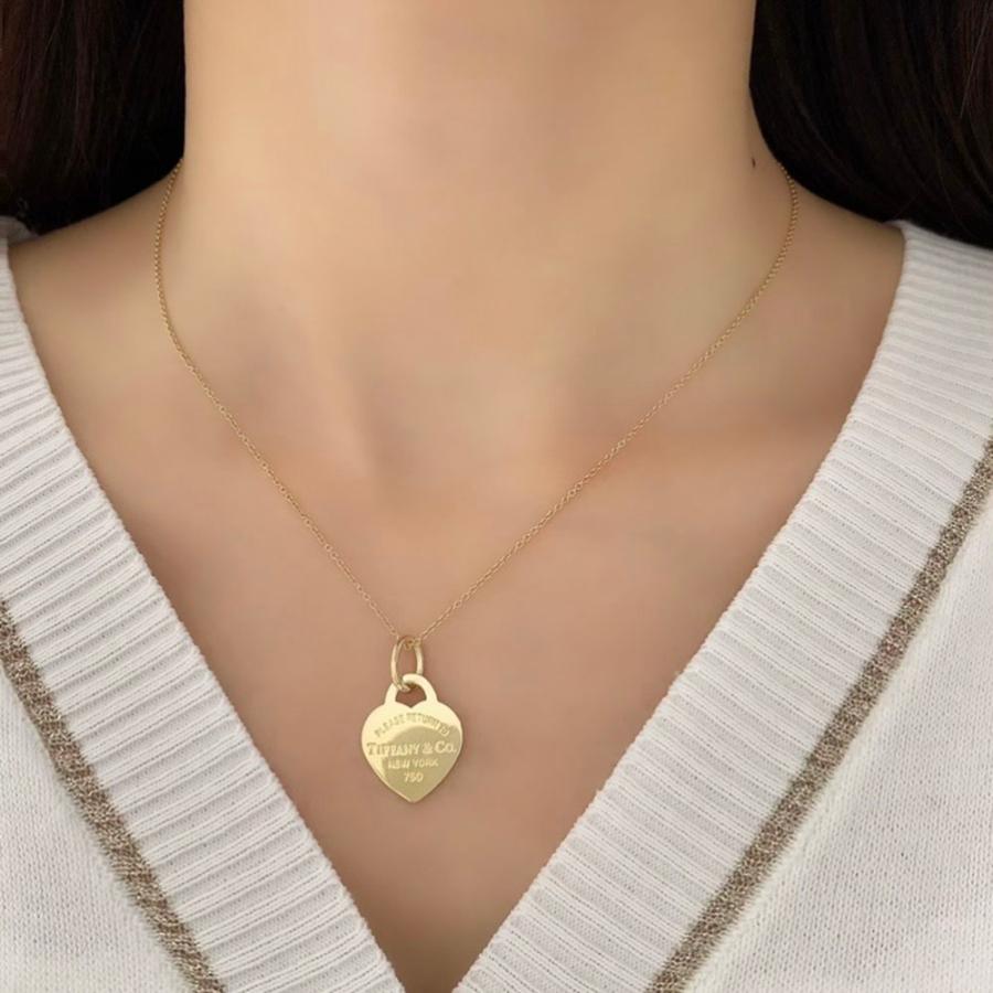 ティファニー ネックレス リターン トゥ ティファニー TIFFANY&Co. ペンダント エルサペレッティ ハート K18 750 新品仕上げ 中古_9