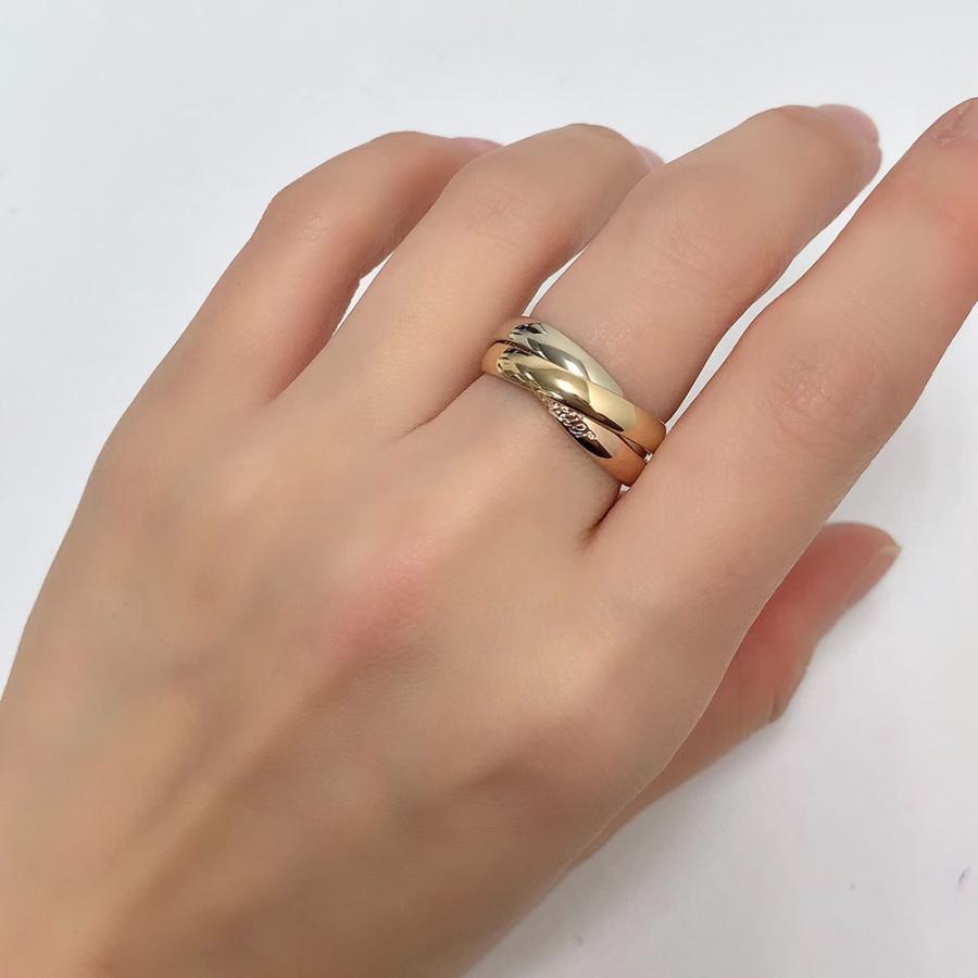 Cartier（カルティエ） リング トリニティ 指輪 スリーカラー 3連 K18