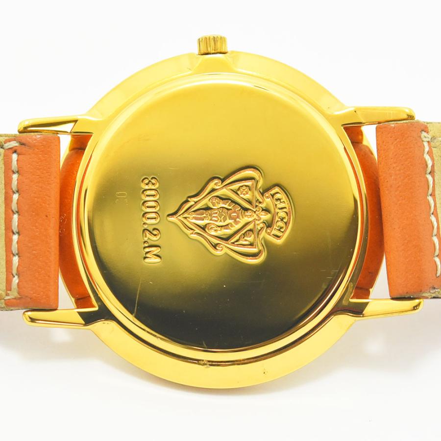 【稼働品】GUCCI 3000.2.L メンズ クォーツ GUCCI（グッチ） 時計 メンズ GUCCI 3000.2.M クォーツ GP レザー