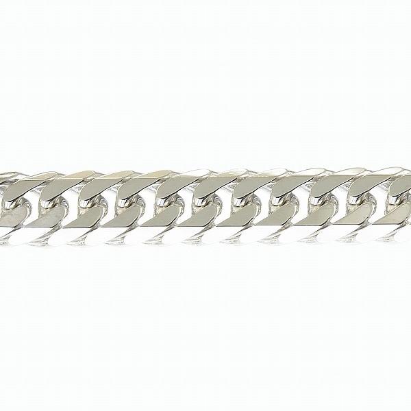 喜平ネックレス K18WG ホワイトゴールド 6面ダブル ネックレスチェーン