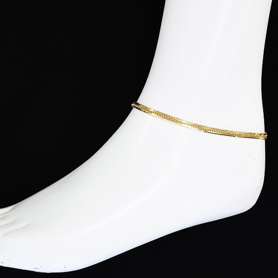 10g K18 喜平8面トリプルアンクレット 18金 アンクレット Y04813 喜平アンクレット 18金 8面トリプル 24cm 10g K18 新品 : 御徒町宝石