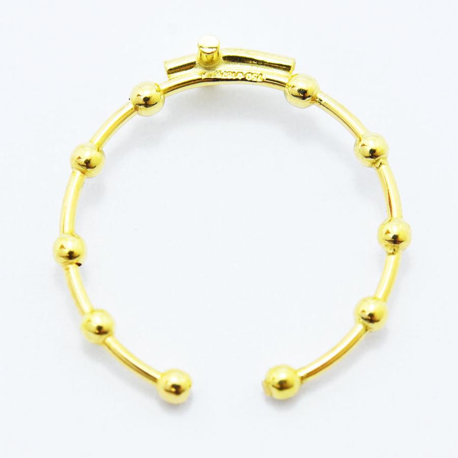 クロス チャーム リング 十字架 ロザリオ ピンキー フリーサイズ 約8号