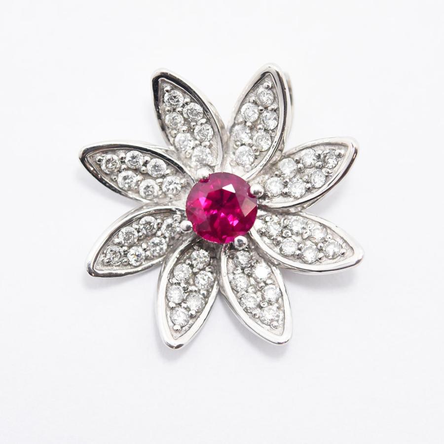 k18wg ダイヤモンド ルビー トップ 【公式通販】