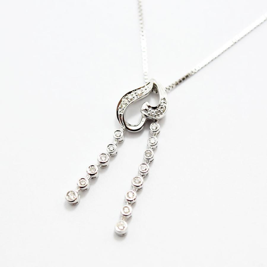 ダイヤモンド 0.15 ネックレス K18WG 新品磨き仕上げ 中古 : 御徒町  