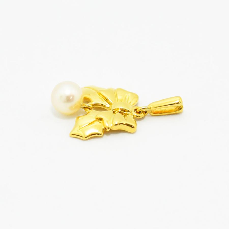 MIKIMOTO（ミキモト） ペンダントトップ リボン あこや真珠 4.8mm