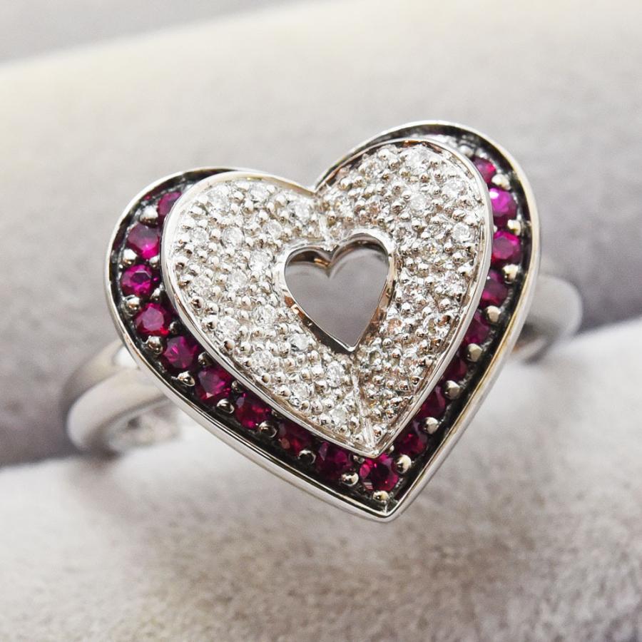 気質アップ ジュエリーマキ リング Jewelry Maki 指輪 ハート ルビー 0 55 ダイヤモンド 0 12 K18wg 約11 5号 新品仕上げ 中古 日本全国送料無料 Scientificremediesindia Com