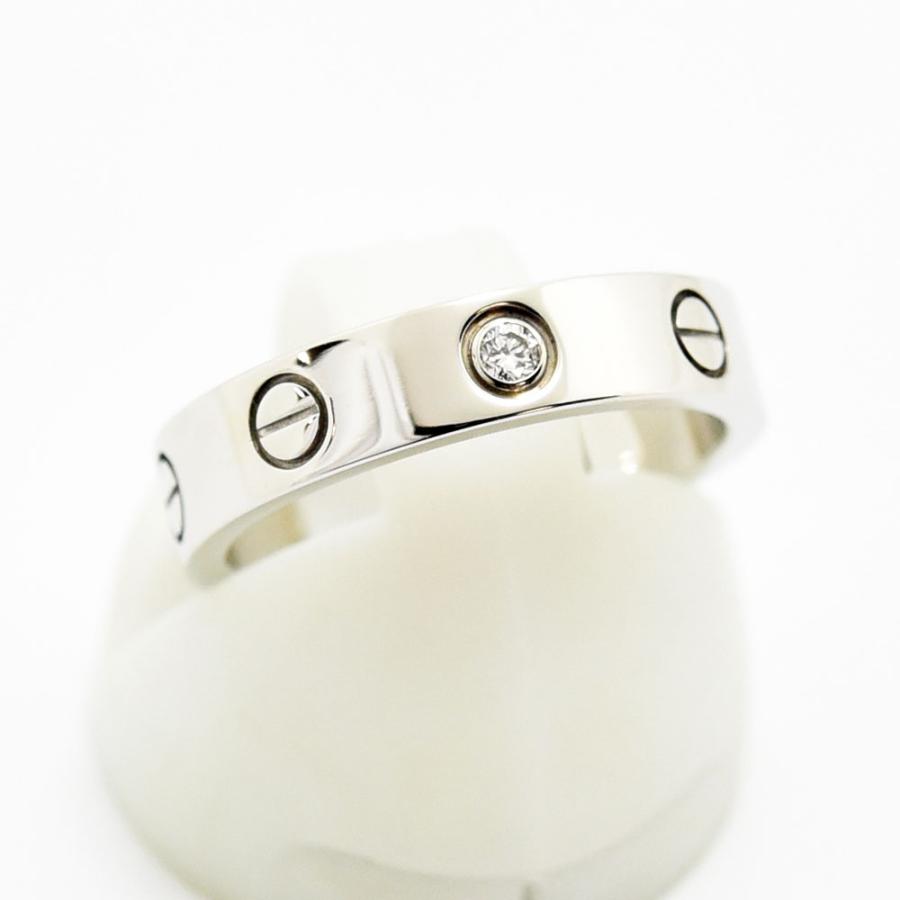 新品仕上げ Cartier ミニラブリング 1P ダイヤモンド付き 7号 【公式通販】