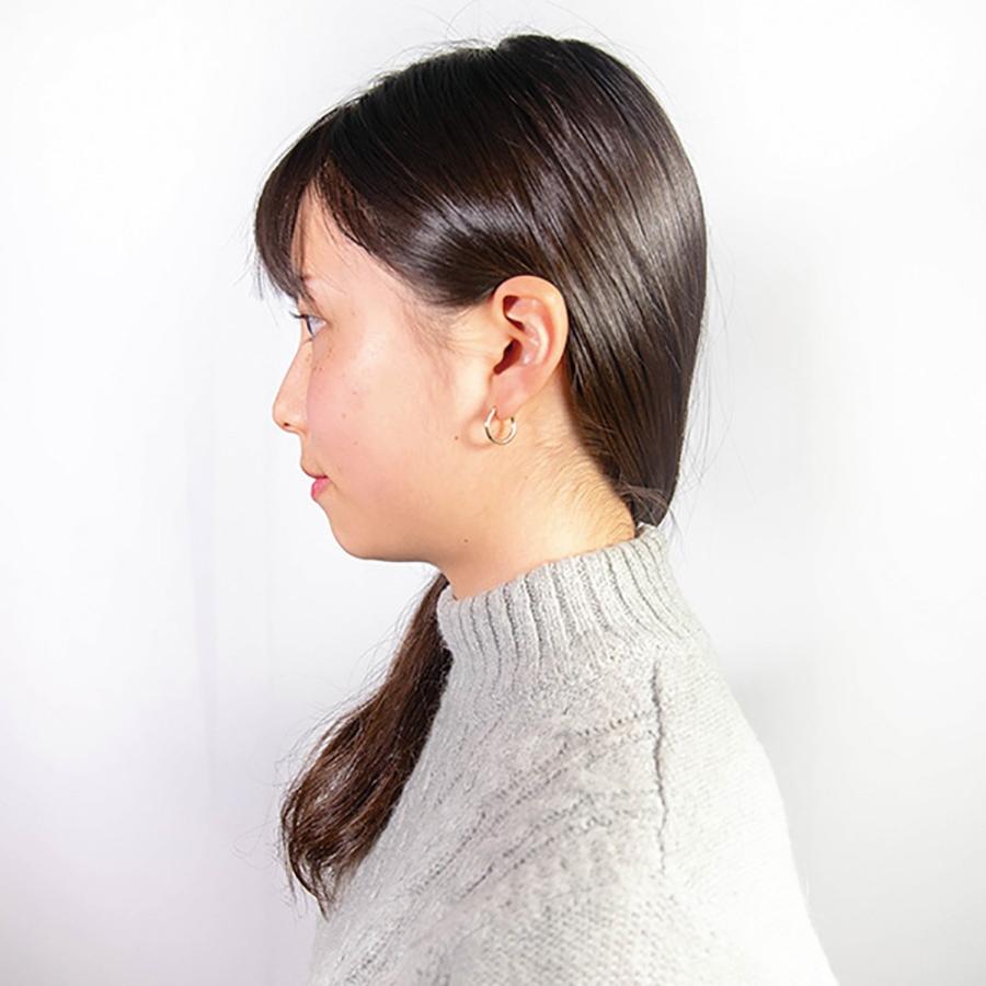 新品K18WG フープピアス ホワイトゴールド ラウンド 2x15mm ペア 新品K18WG フープピアス ホワイトゴールド ラウンド 2x15mm ペア