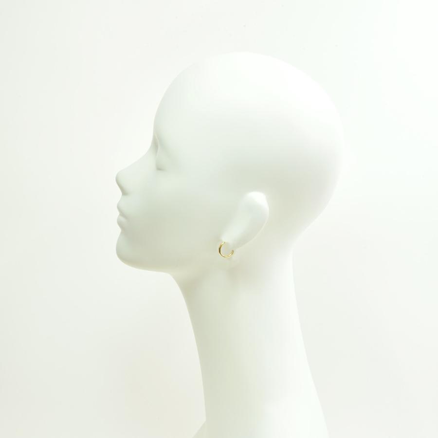 新品K18WG フープピアス ホワイトゴールド ラウンド 2x15mm ペア 新品K18WG フープピアス ホワイトゴールド ラウンド 2x15mm ペア