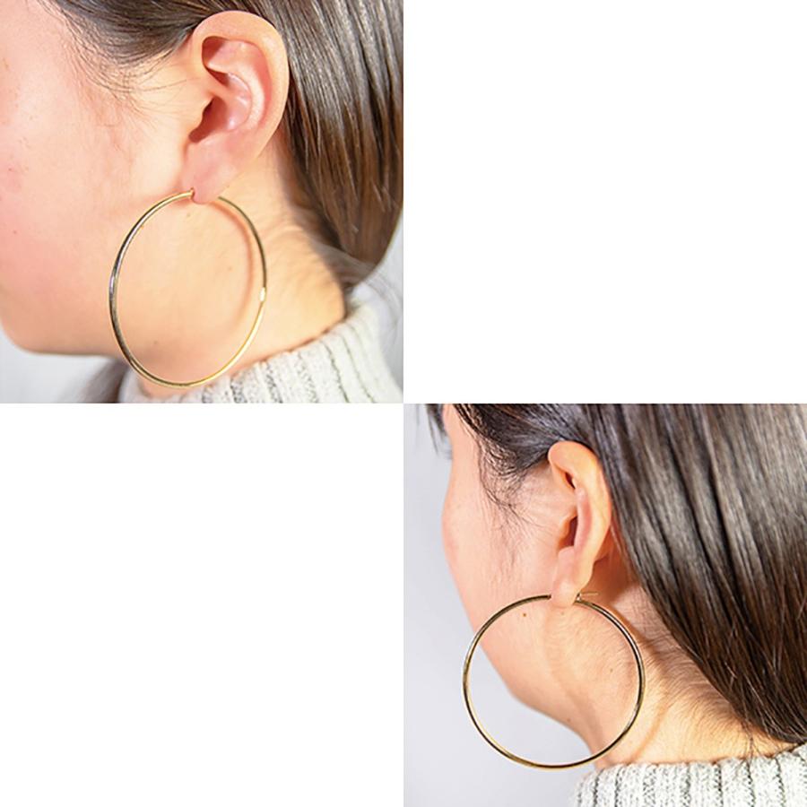 新品K18WG フープピアス ホワイトゴールド ラウンド 2x15mm ペア 新品K18WG フープピアス ホワイトゴールド ラウンド 2x15mm ペア