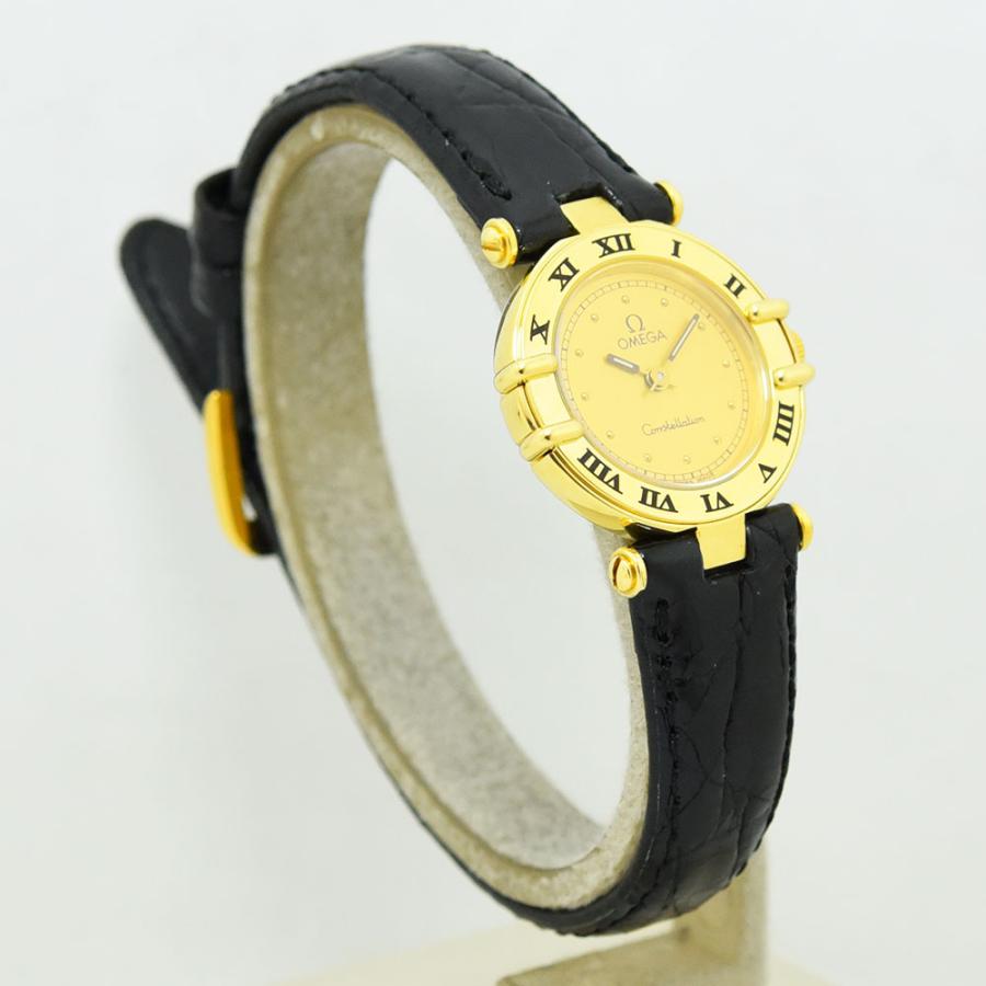 OMEGA ゴールド 腕時計 オメガ 革ベルト コンステレーション レザー OMEGA/オメガ】 コンステレーションデイト32mm 腕時計 K18