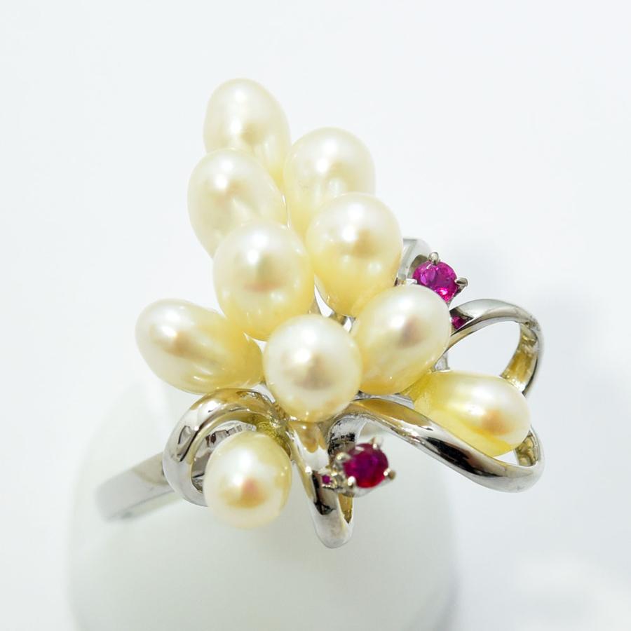 TASAKI タサキ 田崎 パールピンキーリング　K14WG ホワイトゴールド TASAKI タサキ 田崎 パールピンキーリングK14WG ホワイトゴールド