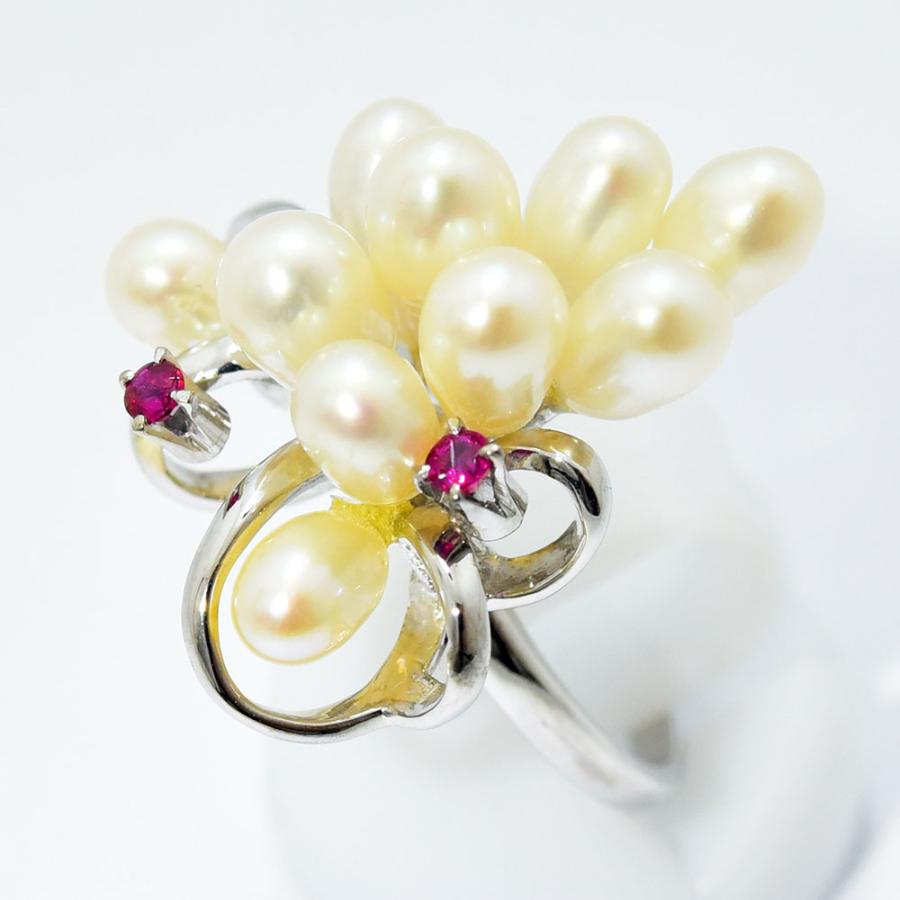 TASAKI（タサキ） リング 田崎 真珠 パール カラーストーン K14WG 約