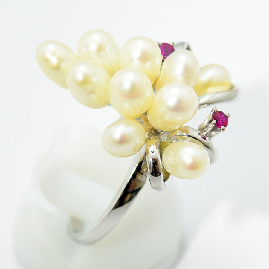 TASAKI（タサキ） リング 田崎 真珠 パール カラーストーン K14WG 約