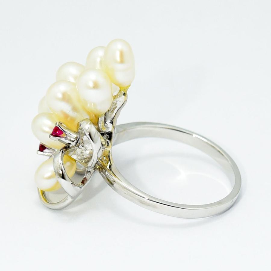 TASAKI（タサキ） リング 田崎 真珠 パール カラーストーン K14WG 約