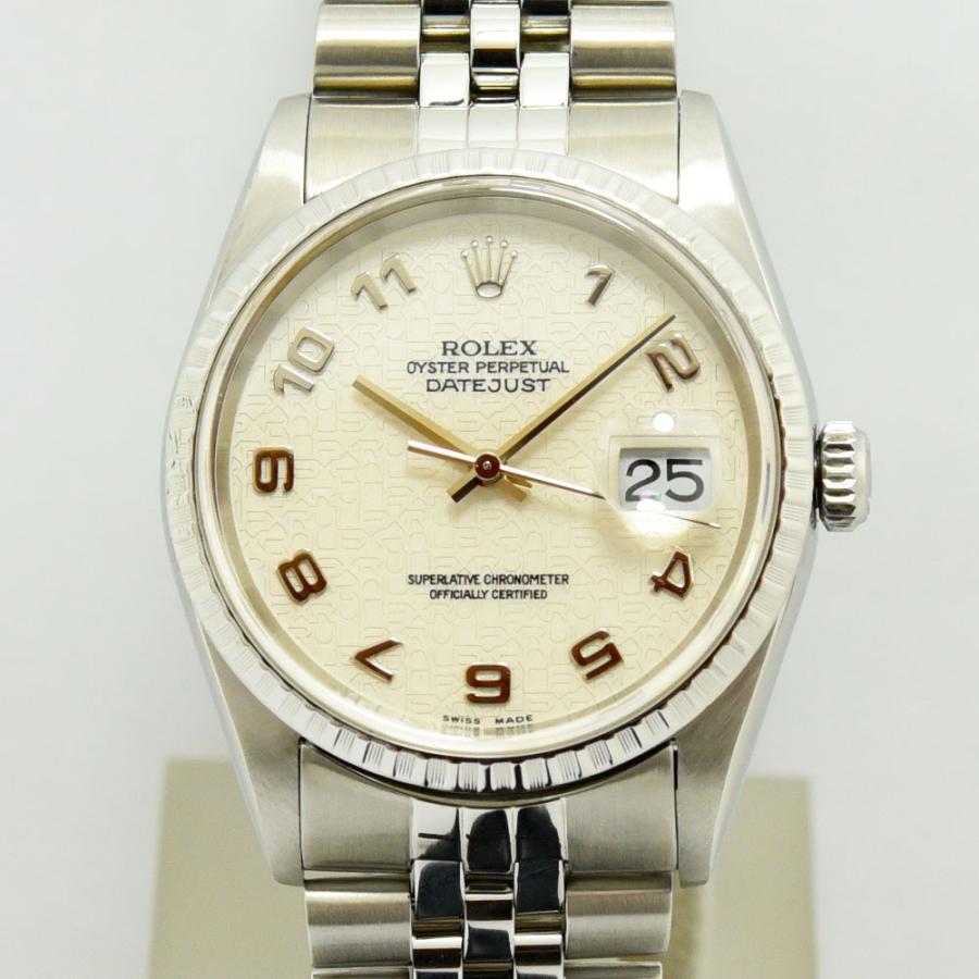 デイトジャスト ロレックス 中古 メンズ ROLEX 16220 U番 自動巻 SS  