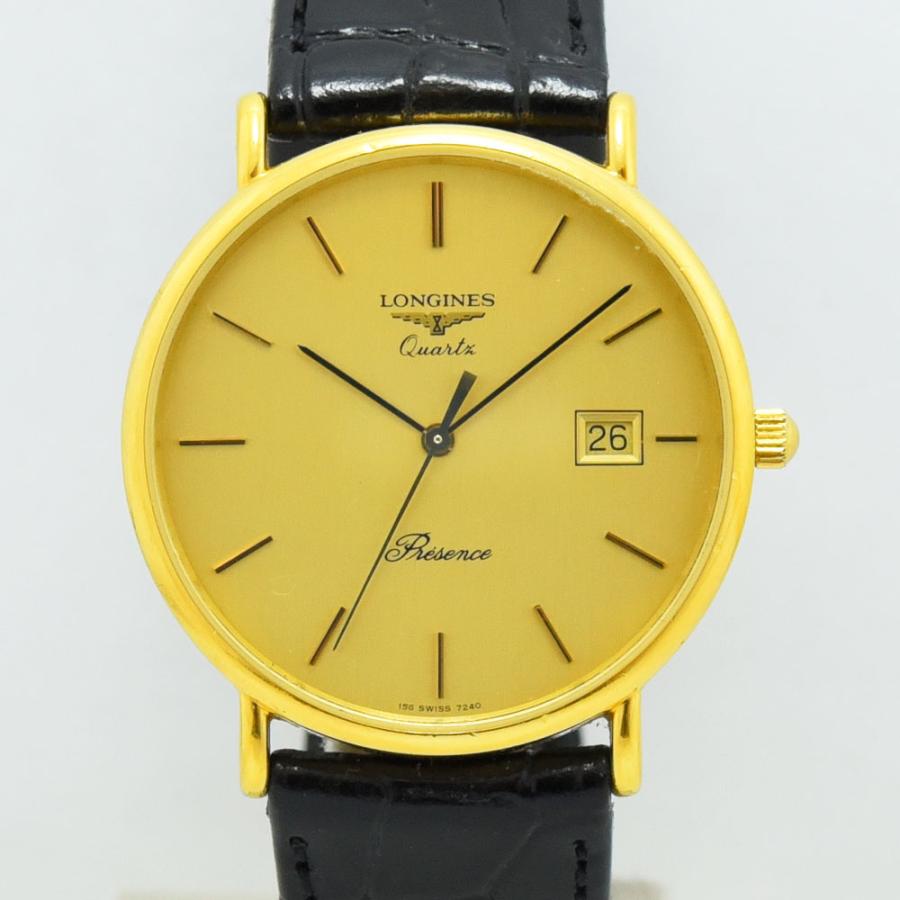 プレザンス ロンジン 中古 メンズ LONGINES クォーツ SS ステンレス  