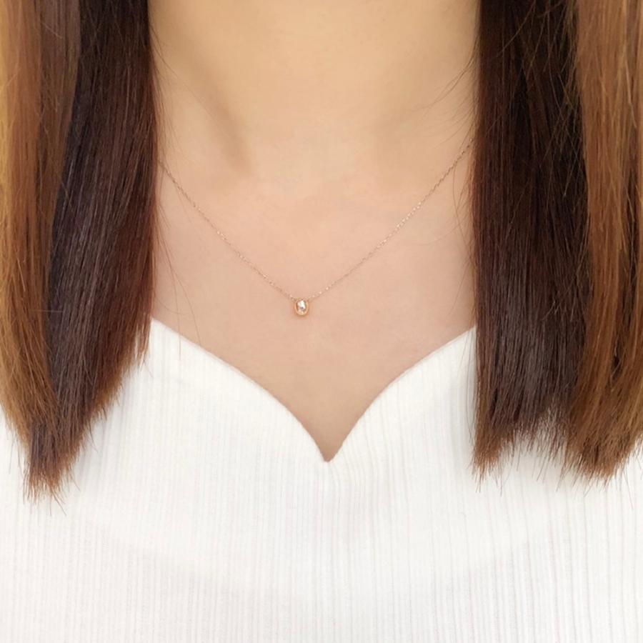 ローズカット ダイヤモンド ネックレス 0.178 E VVS2 K18 PT850  