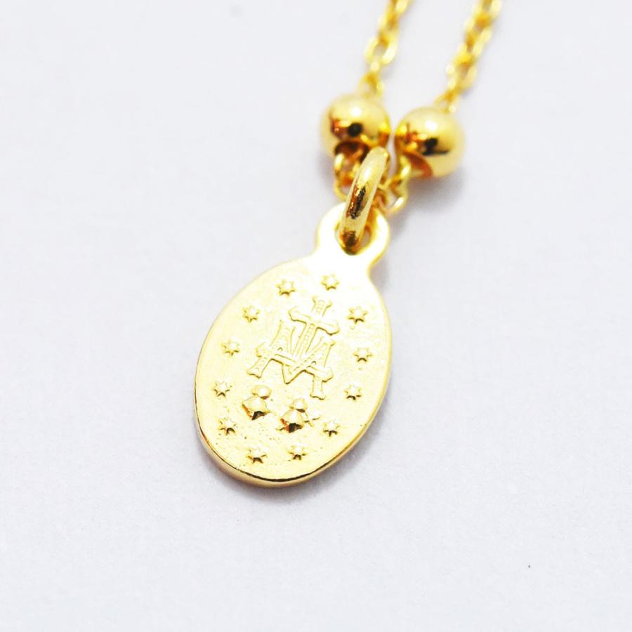 ロザリオ クロス チャーム ブレスレット 不思議のメダイ K18