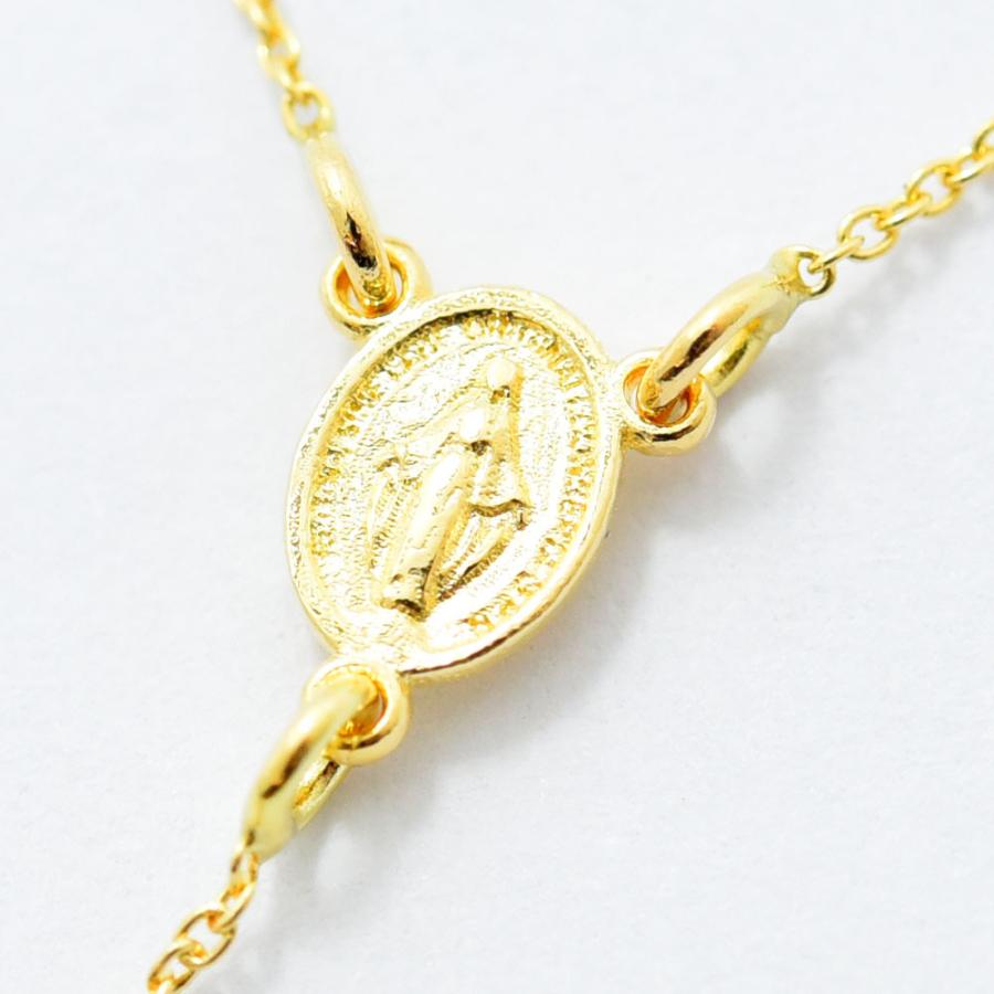 ロザリオ クロス チャーム ネックレス 62cm 留め具なし 不思議のメダイ