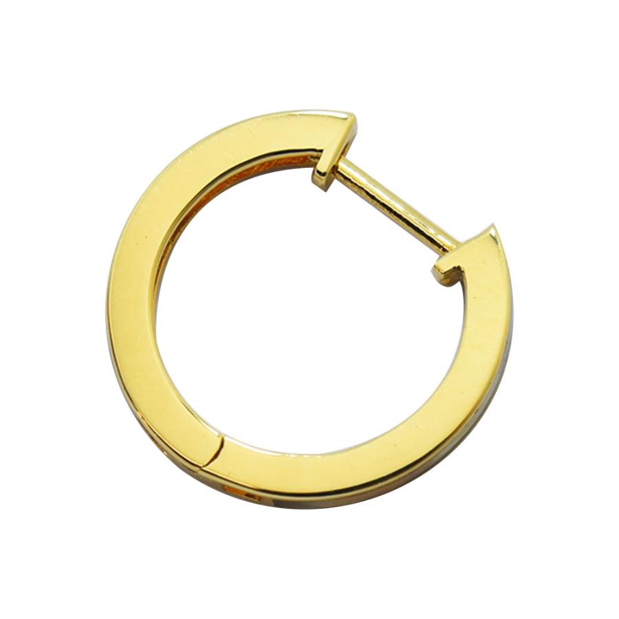 ピアス メンズ フープ K18 シェル 中折れ 片耳 片側 レディース 新品