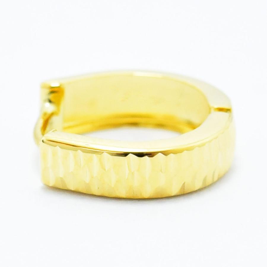 ピアス メンズ フープ K18 中折れ 両耳 馬蹄型 レディース 新品 : 御徒