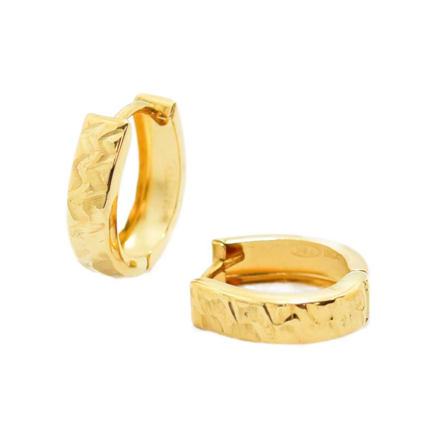 ピアス メンズ フープ K18 中折れ 両耳 馬蹄型 レディース 新品 : 御徒