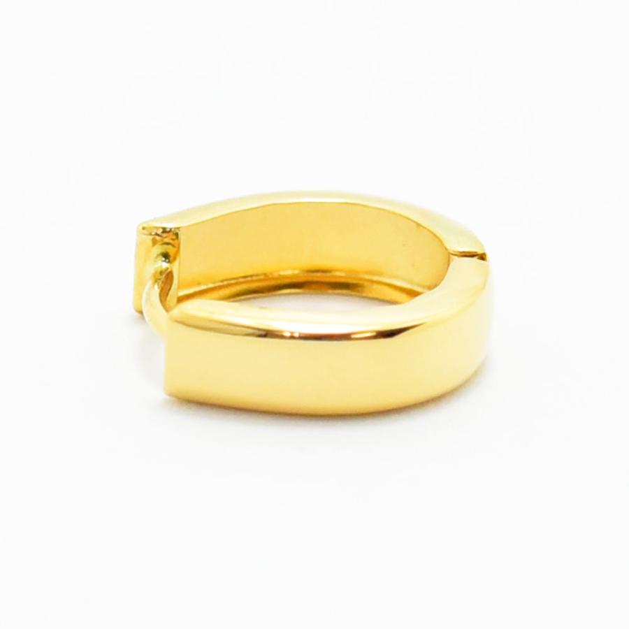 ピアス メンズ フープ K18 中折れ 両耳 馬蹄型 レディース 新品 : 御徒