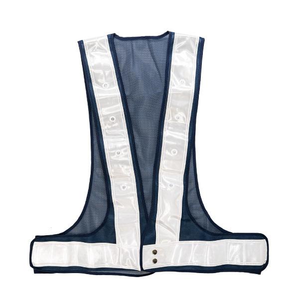 反射ベスト LEDベスト ロング丈 安全ベスト 大きなサイズ メッシュ LED