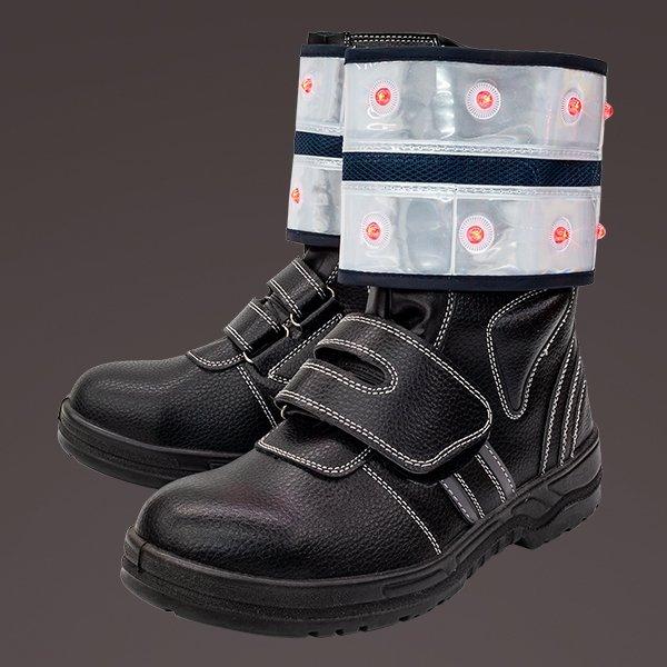 5201 ボタン電池で光る LED反射脚絆（2枚1組） : 岡潮 ヤフーショップ