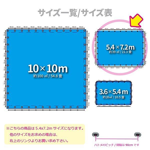 法人限定】ブルーシート＃3000 5.4m×7.2mサイズ 厚手防水 : 岡潮 