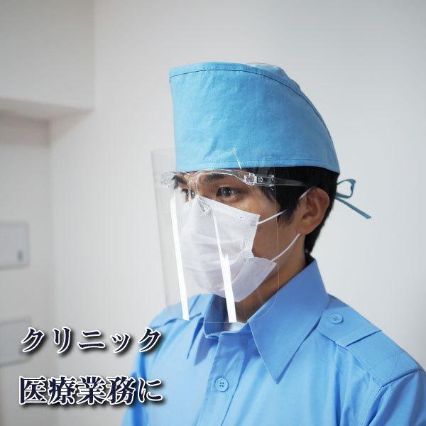 フェイスガード コロナ対策 飛沫対策 フェイスシールド メガネ型  