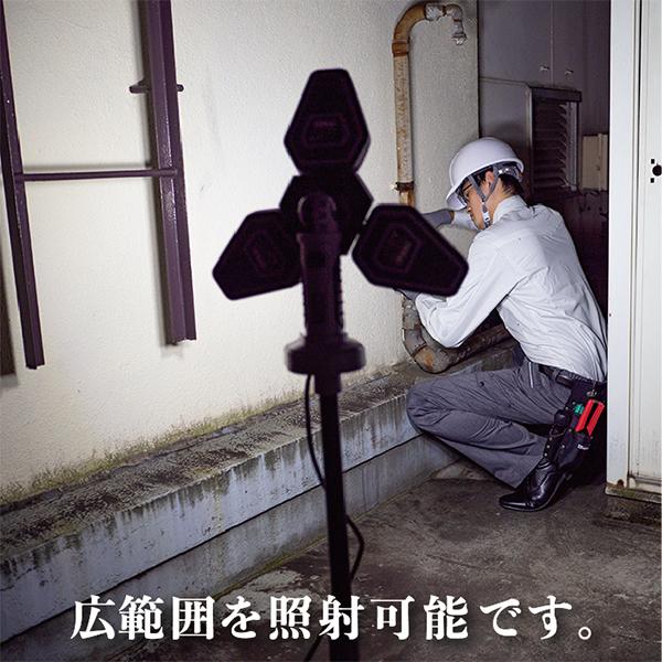 LED投光器 明るい ワークライト スタンド付き 360度 軽量 作業灯 LEDライト 屋外 照明 最強 強力投光器 三脚式 20W 屋外 屋外用 野外 照明 アウトドア|okacho-store|06