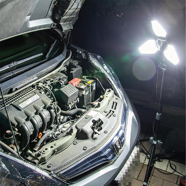 LED投光器 明るい ワークライト スタンド付き 360度 軽量 作業灯 LEDライト 屋外 照明 最強 強力投光器 三脚式 20W 屋外 屋外用 野外 照明 アウトドア|okacho-store|07