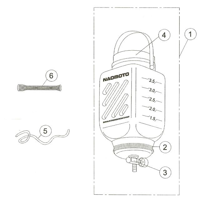 ナオモト アイロン 水タンクシリコンホース 保護バネ HYS-410 HYS-520