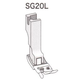 SG20L スプリングガイド付きステッチ押え金 左側ガイド 2.0mm SG-20L スイセイ SUISEI 職業用ミシン 工業用ミシン｜okada-mishin