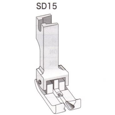 SD15 段付き押え金 両段 ステッチ幅1.5mm SD-15 両段押さえ スイセイ SUISEI 職業用ミシン 工業用ミシン｜okada-mishin
