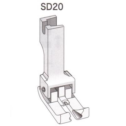 SD20 段付き押え金 両段 ステッチ幅2.0mm SD-20 両段押さえ スイセイ