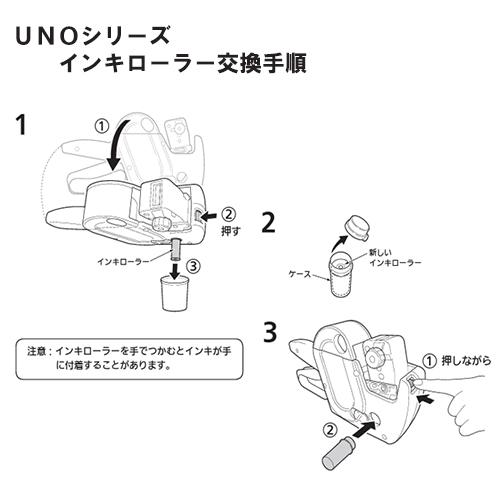 サトー UNO 1W 2W 1C FOOD PROMO MD 用 インクローラー 黒色 速乾タイプ 2個 セット (インキローラー SATO ラベラー ハンドラベラー インク インキ)｜okada-proshop｜02