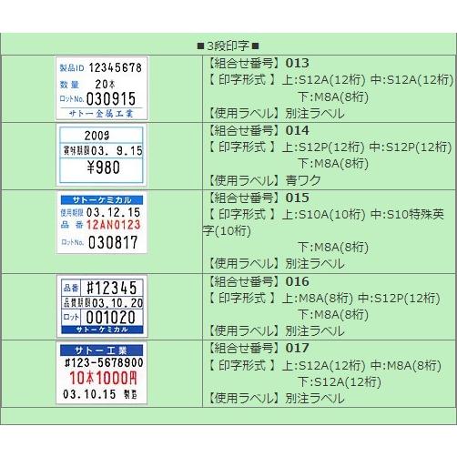 サトー PB3-208 ハンドラベラー 本体 印字3段タイプ (SATO・ラベラー 