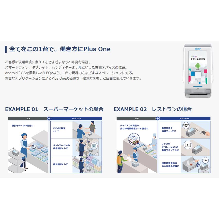 SATO ラベルプリンター FLEQV(フレキューブ) FX3-LX PLUS 標準 SATO ラベルプリンター FLEQV(フレキューブ) FX3-LX PLUS 標準