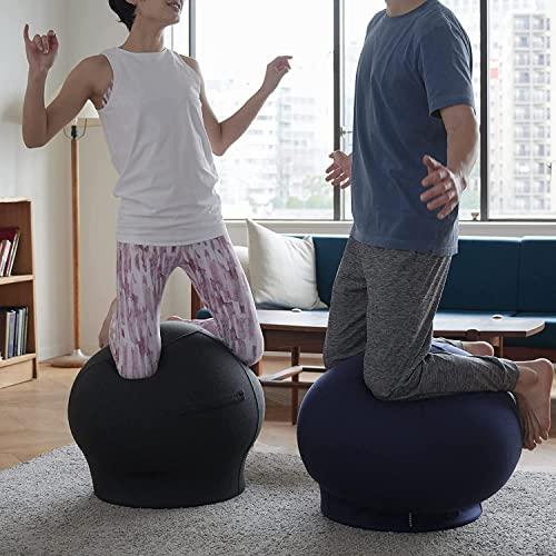 MAROOMS マルームズ バランスボール チェア 体幹 骨盤 腰痛 ヨガ ストレッチ バランスボール 椅子 スモーキーブラック スモーキーブラック バランスボール cm