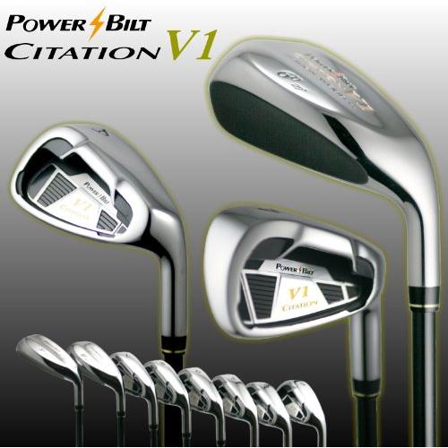 【2026年1月8日以降の発送予定】 パワービルト CITATION(サイテーション) V1 アイアン 5UI~SW 8本セット SR PBCTVI SR 【D2828986070】(16131円)