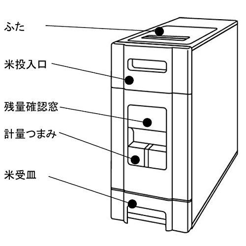 SAMICK(サミック) スリムライスディスペンサー12kg (0.5合計量) 据置タイプ(キャスター無) RN-630-2 RN 12kg