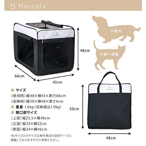 MARCATO 折りたたみペットケージ 簡単 組み立て 収納 軽量 コンパクト 防水加工 (M) 軽量