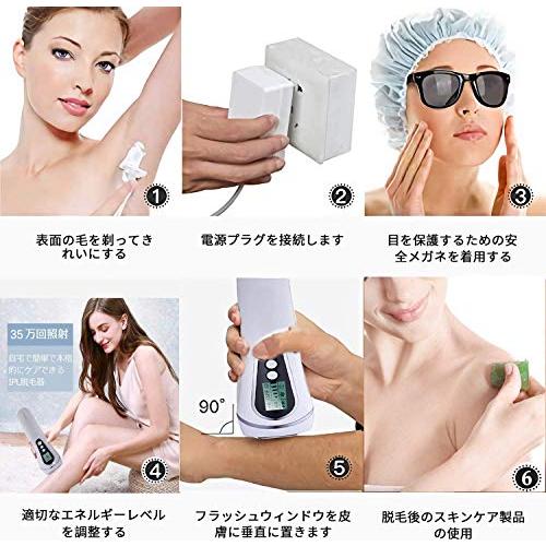 脱毛器 脱毛 光脱毛器 だつもうき メンズ レディース IPL家庭用無痛脱毛器 自動&連続照射 美肌機能搭載 男女全身兼用 White White 顔